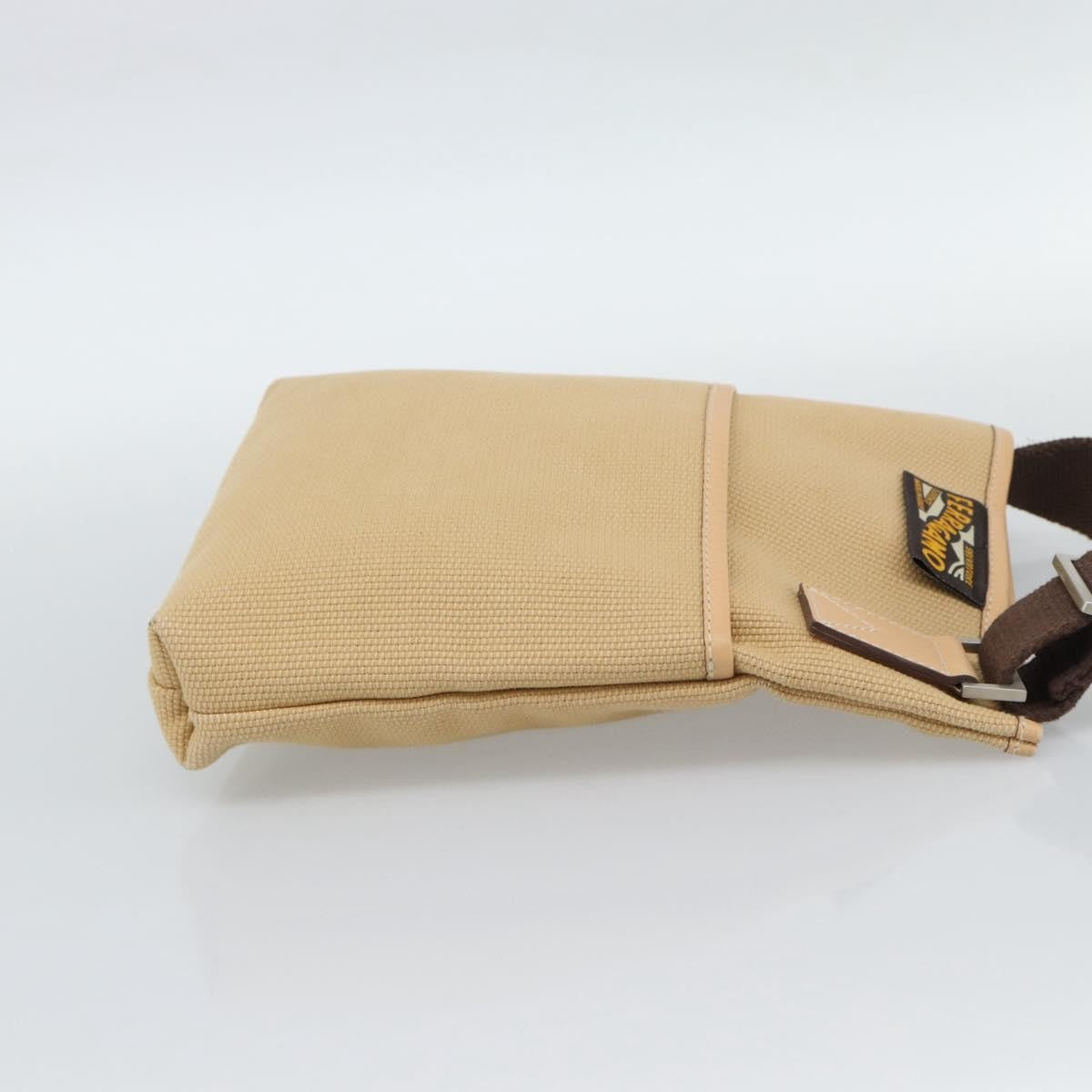 Salvatore Ferragamo Shoulder Bag Canvas, Beige, Canvas, Shoulder Bag
