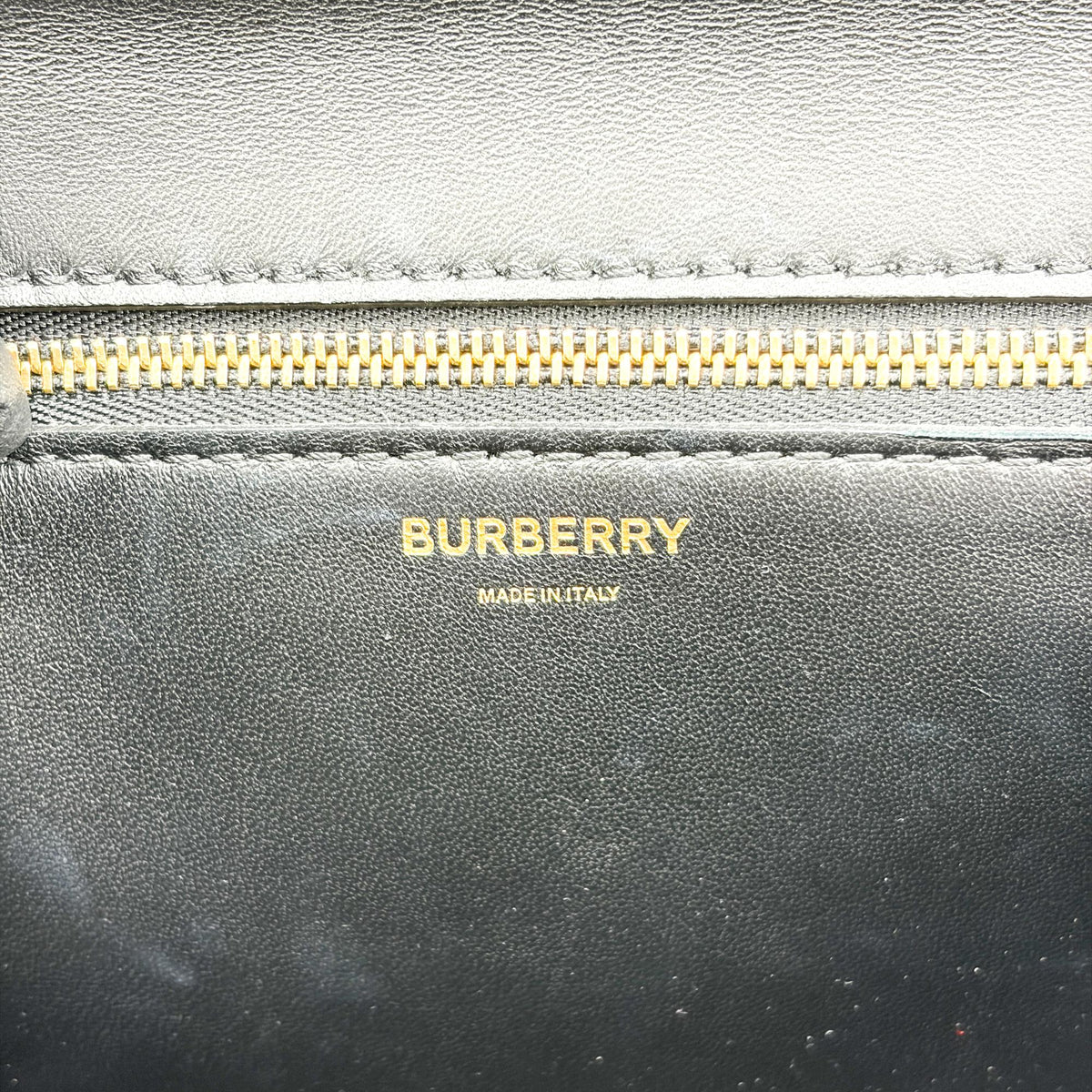 Burberry TB Shoulder Bag Leather, Black, Leather, Shoulder Bag