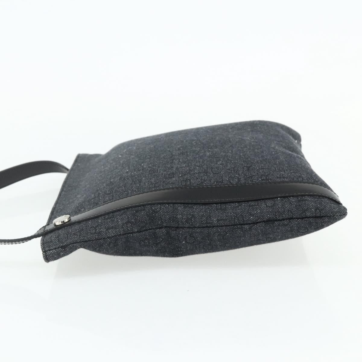 Bvlgari Logomania Canvas, Blue, Canvas, Shoulder Bag
