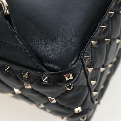Valentino Garavani Rockstud Spike Quilted Leather, Black, Leather, Backpack