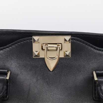 Valentino Garavani Rockstud Soft Leather, Black, Leather, Tote Bag