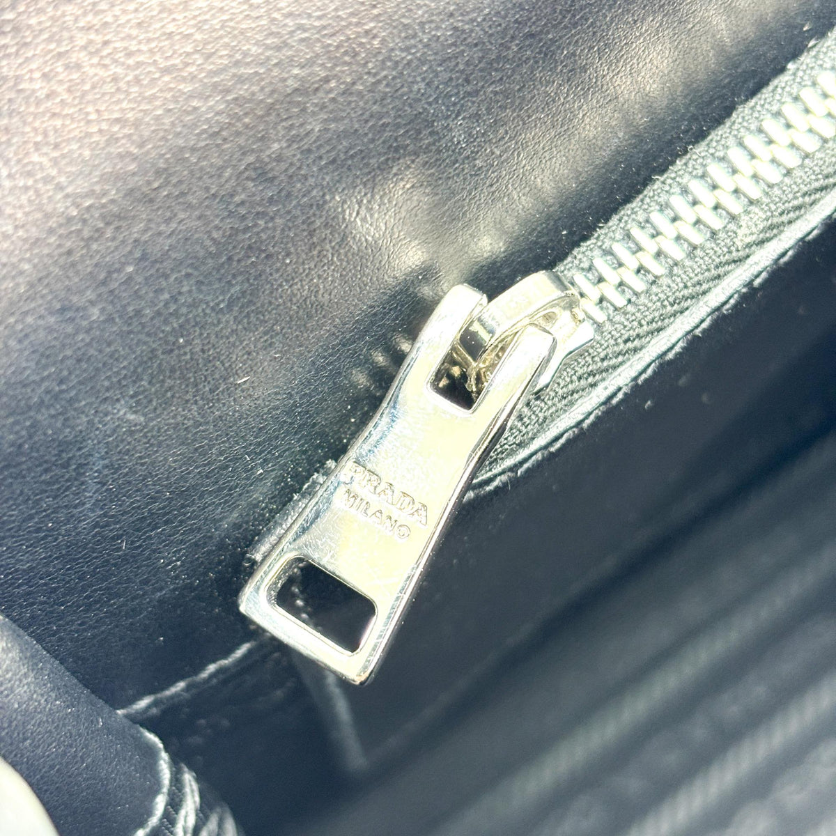 Prada Monochrome Saffiano Leather, Navy, Leather, Tote Bag