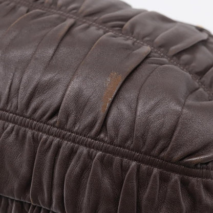 Prada Gaufre Nappa Leather, Brown, Leather, Tote Bag