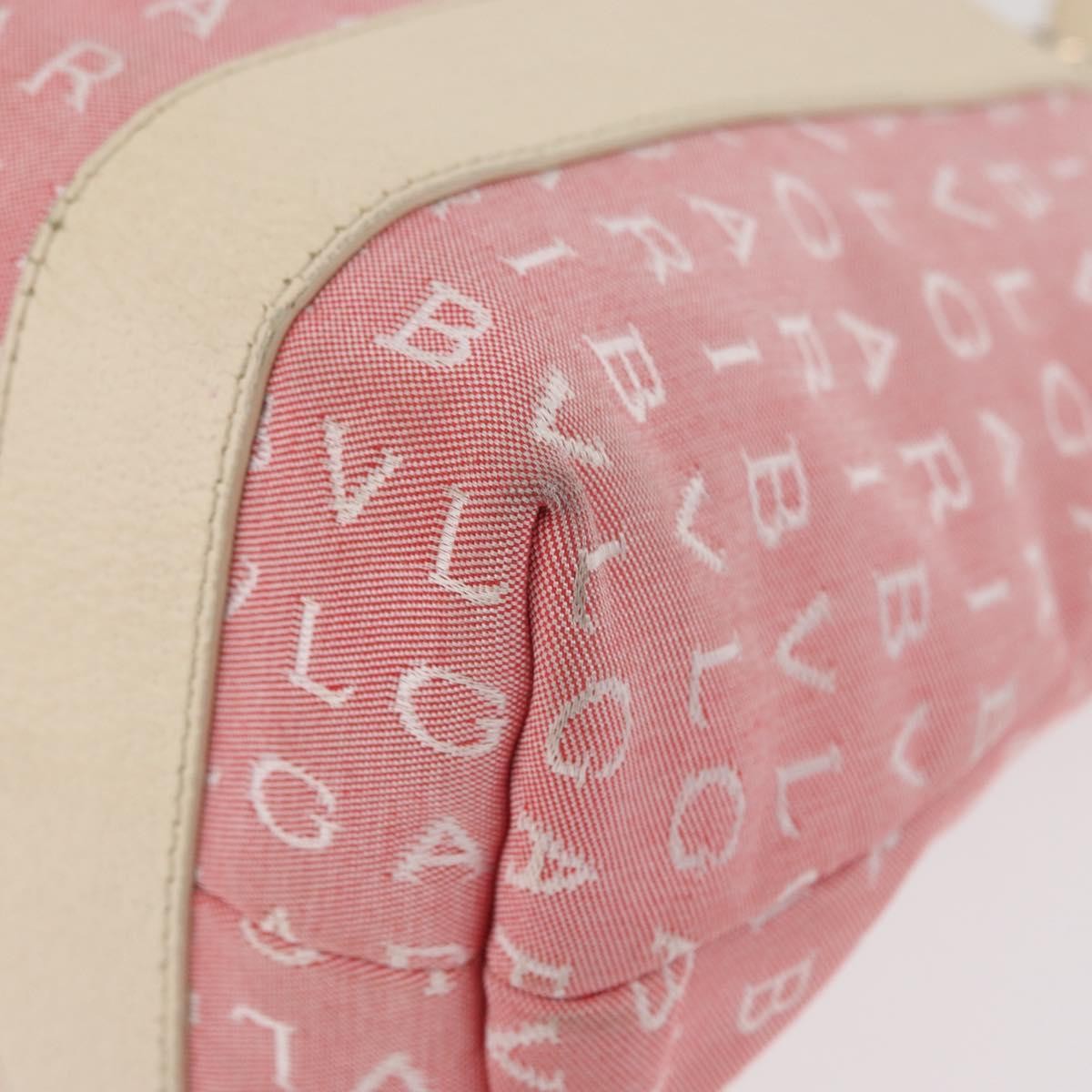 Bvlgari Logomania Canvas, Pink, Canvas, Shoulder Bag