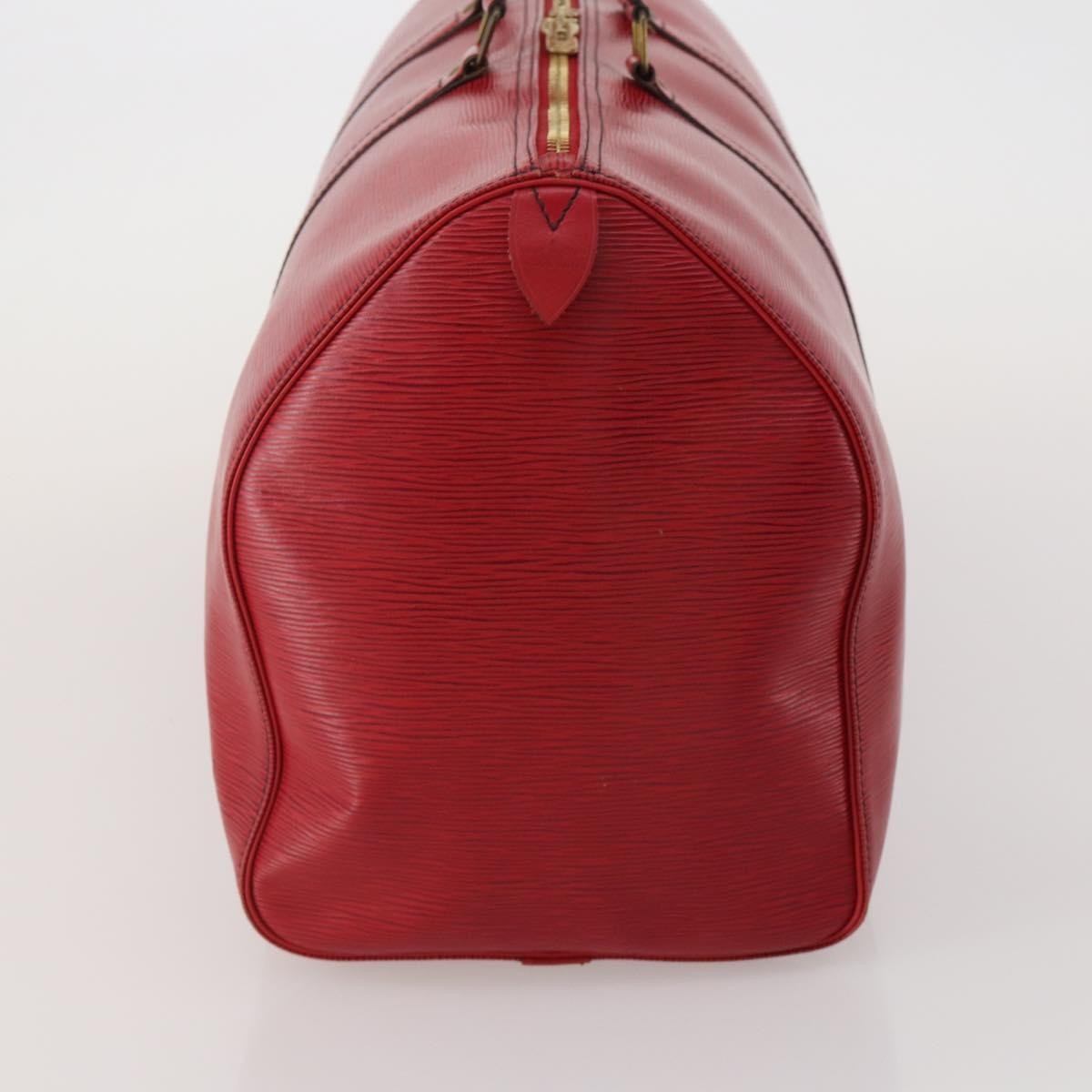 Louis Vuitton Keepall Epi, Red, Leather, Travel Bag