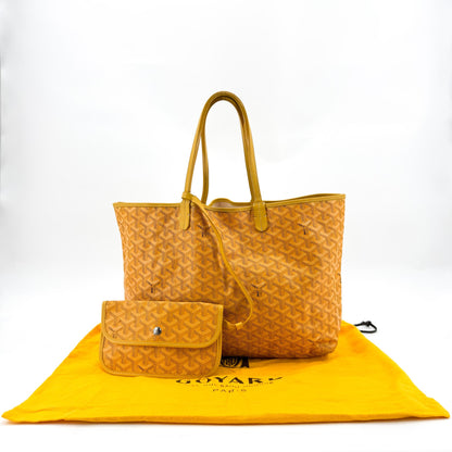 Goyard Saint Louis Coated Canvas, Yellow, Canvas, Tote Bag