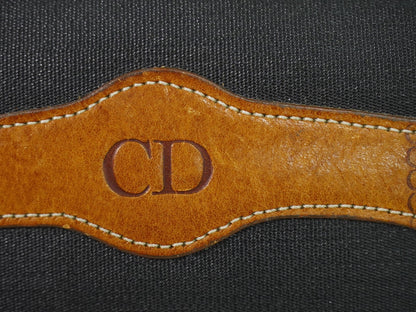 Christian Dior CD Shoulder bag Canvas and Leather, Navy, Canvas, Shoulder Bag