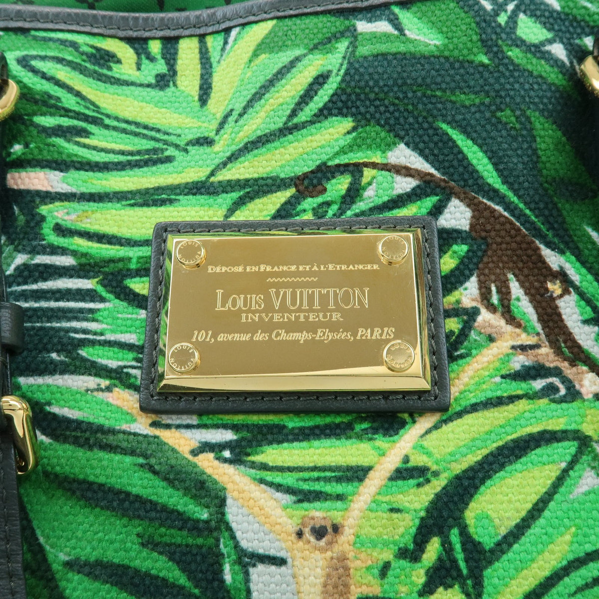 Louis Vuitton Ailleurs Cabas Limited Edition Printed Canvas, Green, Canvas, Tote Bag