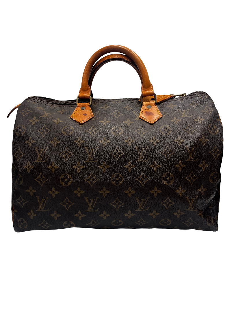 Louis Vuitton Speedy Handbag Monogram Canvas, Brown, Canvas, Handbag