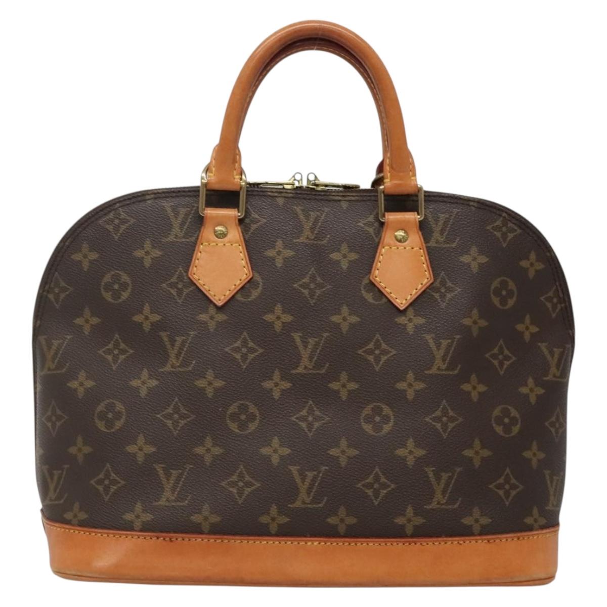 Louis Vuitton Alma Handbag Monogram Canvas, BROWN, CANVAS, Handbag