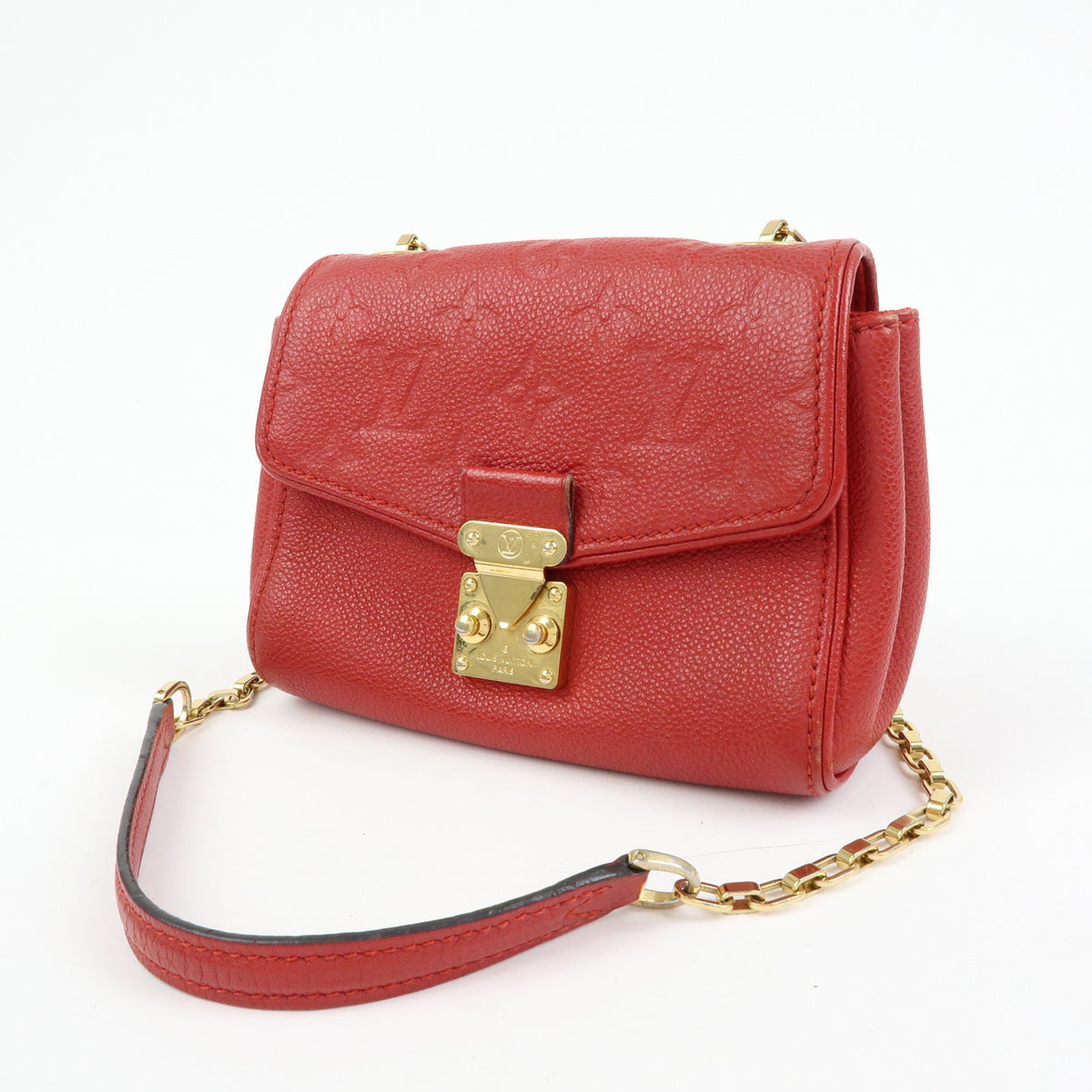Louis Vuitton Saint Germain Monogram Empreinte Leather, Red, Leather, Handbag