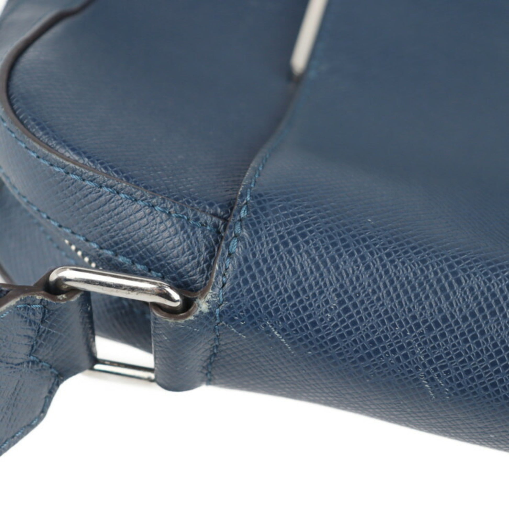 Louis Vuitton, Navy, Leather, shoulder