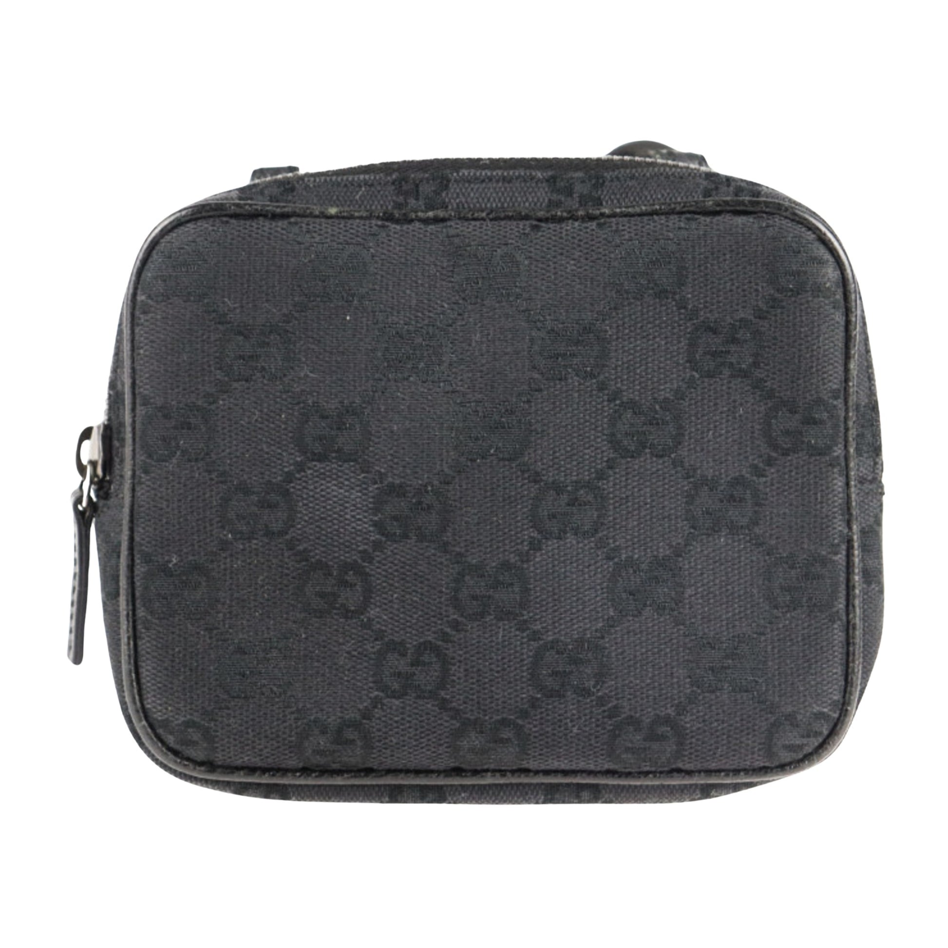 Gucci GG canvas, Black, Canvas, shoulder
