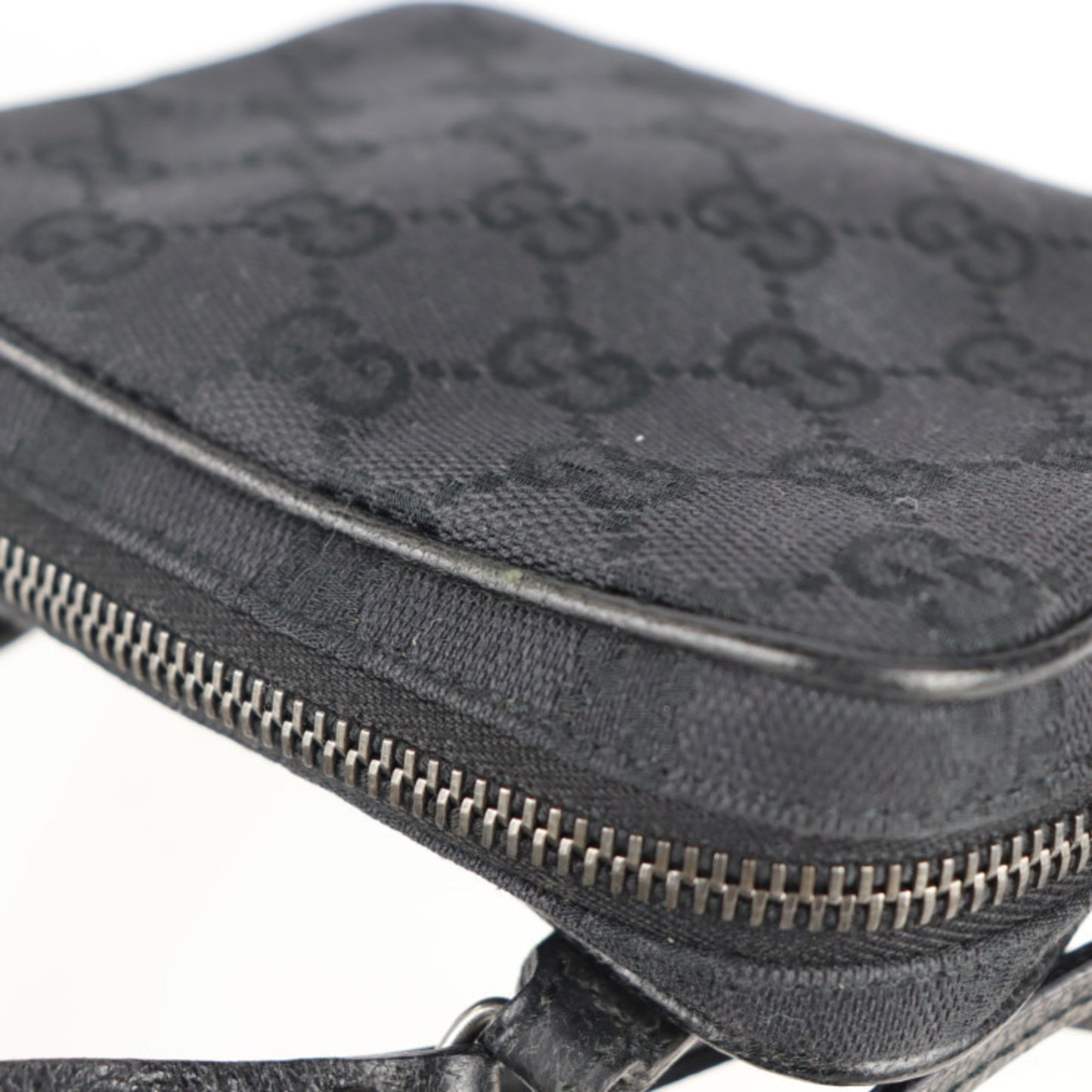 Gucci GG canvas, Black, Canvas, shoulder