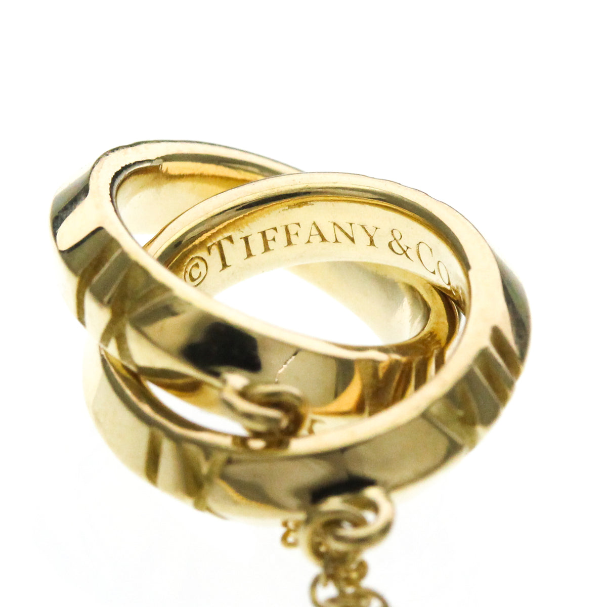 Tiffany & Co. Atlas X Closed Interlocking Pendant 18K Yellow Gold, Gold, Yellow Gold, Necklace