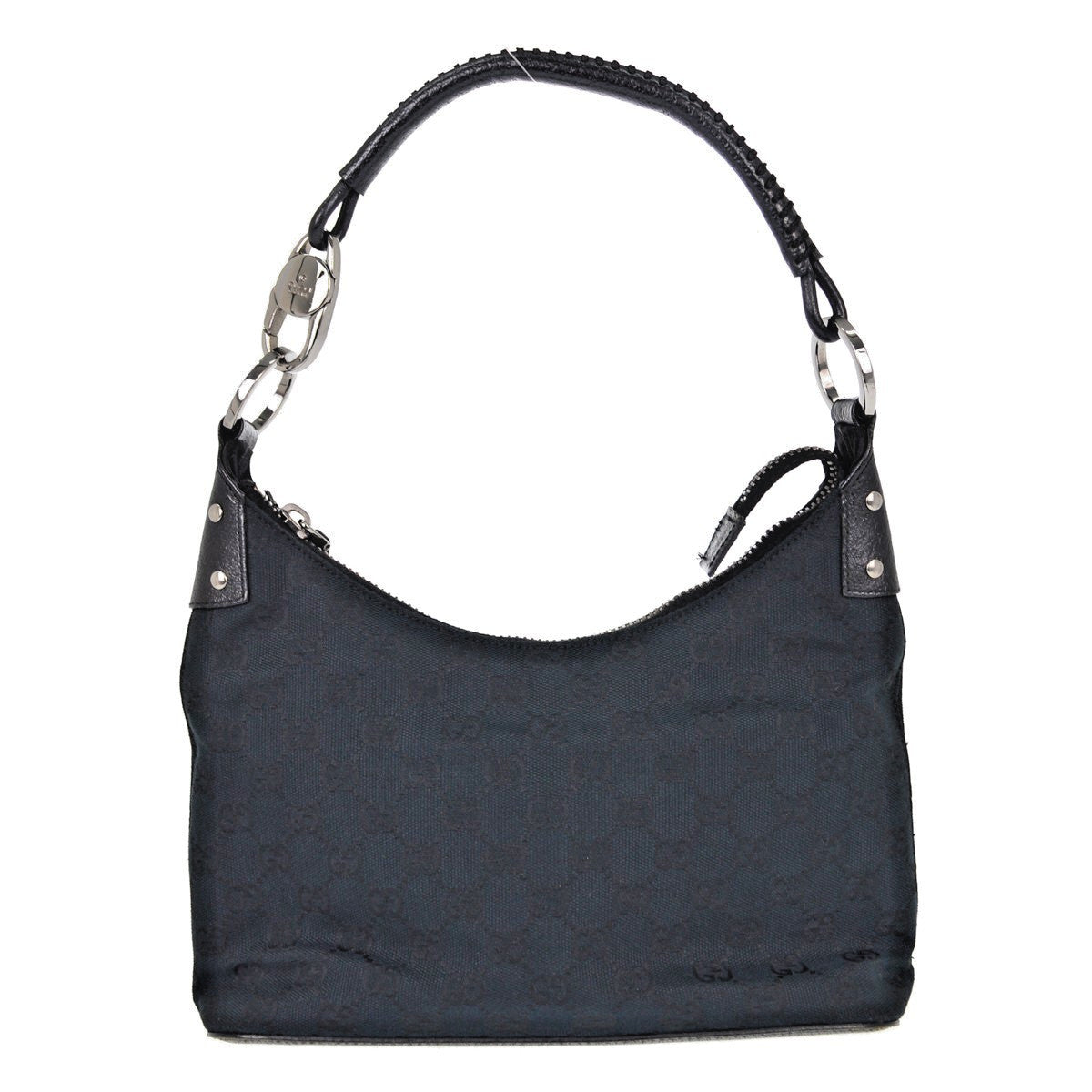 Gucci Vintage Hobo GG Canvas, Black, Canvas, Shoulder Bag
