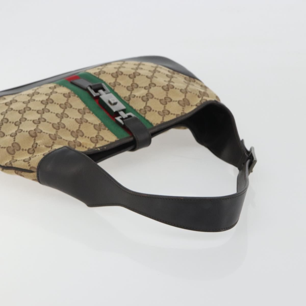 Gucci Web Jackie O Hobo GG Canvas, Beige, Canvas, Shoulder Bag