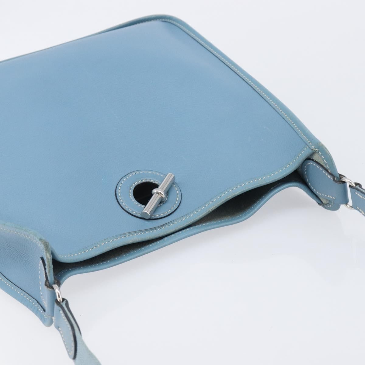 Hermes Vespa Courchevel, Blue, Leather, Shoulder Bag