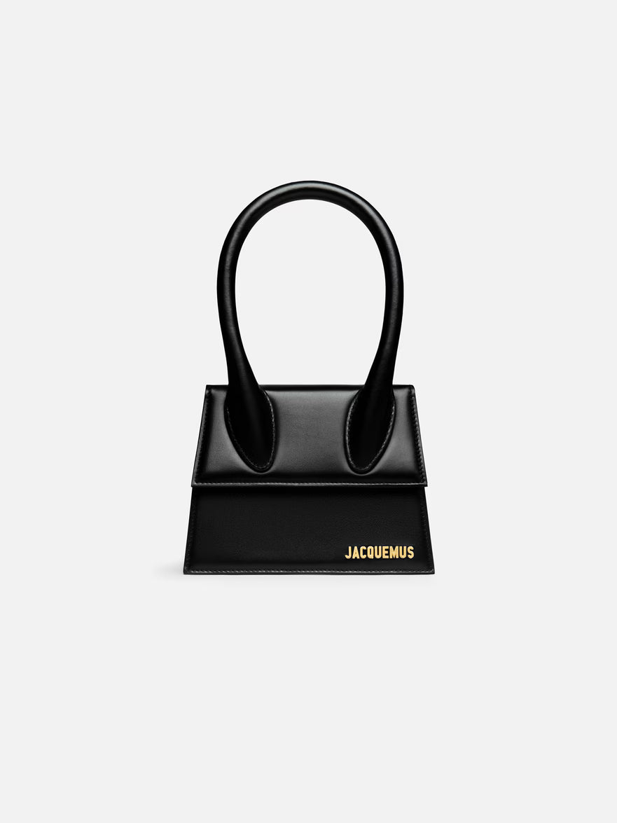 Jacquemus Le Chiquito Moyen Bag Leather, Black, Leather, Handbag
