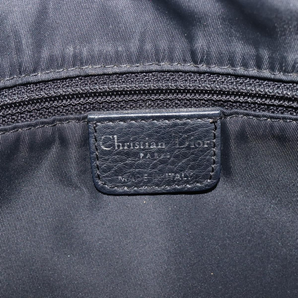 Christian Dior Vintage Street Chic Messenger Diorissimo Canvas and Leather, Black, Canvas, Handbag