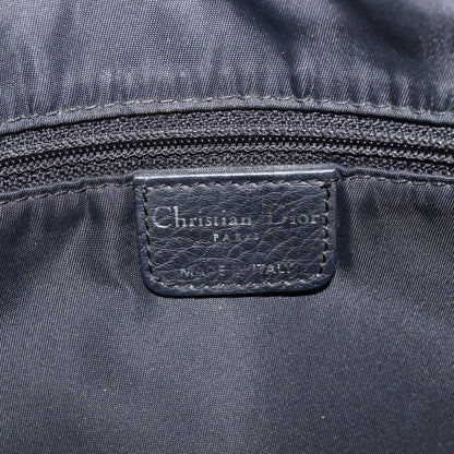 Christian Dior Vintage Street Chic Messenger Diorissimo Canvas and Leather, Black, Canvas, Handbag