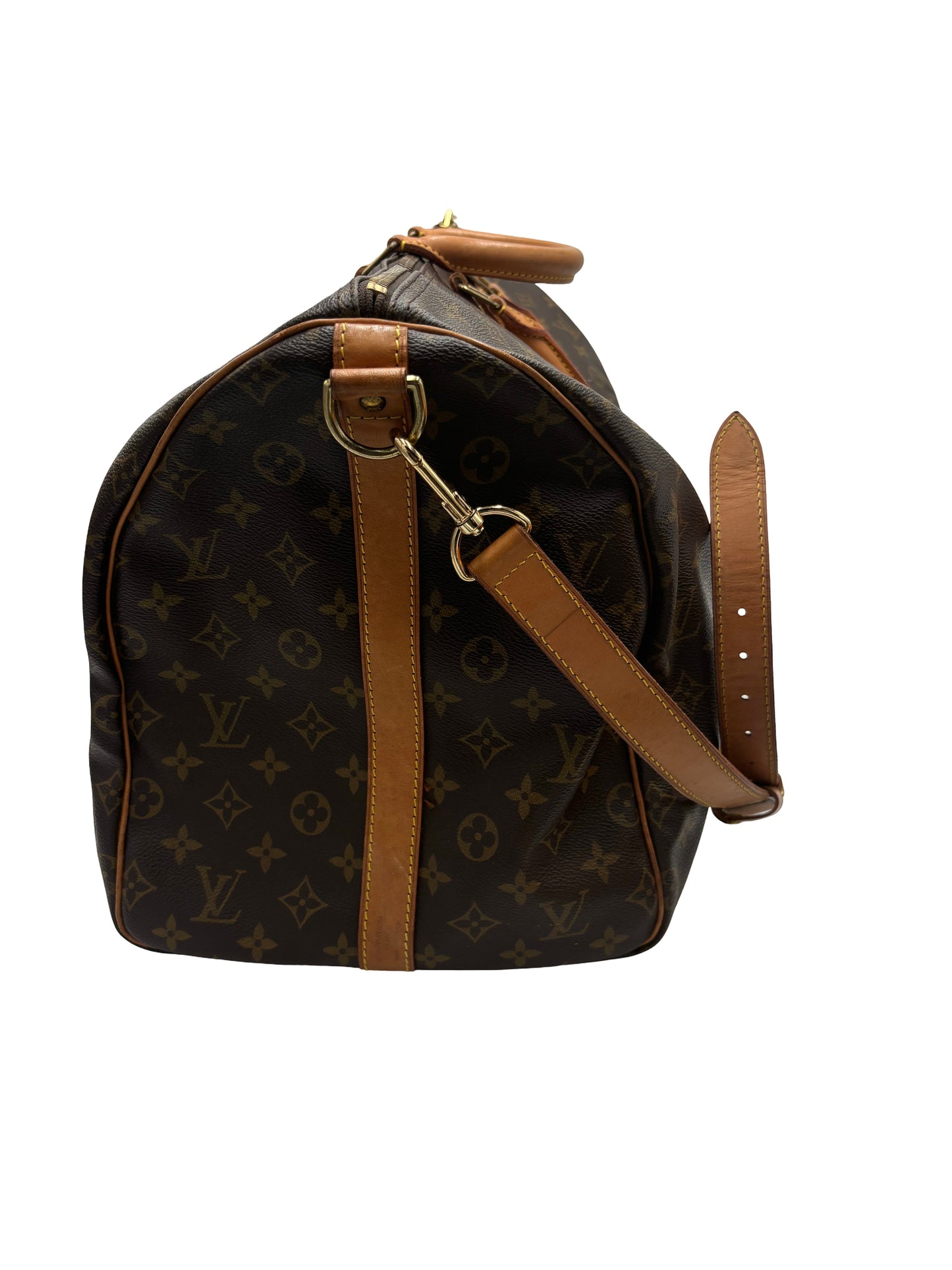 Louis Vuitton Keepall Monogram, Brown, Canvas, Travel Bag