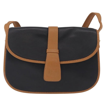 Celine Shoulder Leather, Black, Leather, Shoulder Bag