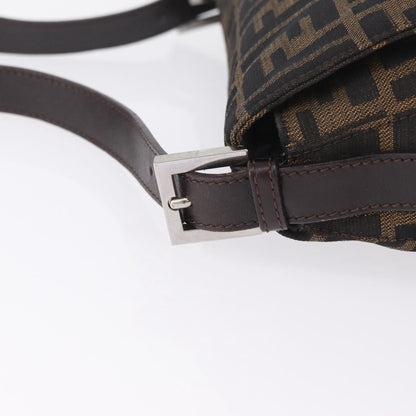 Fendi Zucchino Mamma Baguette Canvas, Brown, Canvas, Shoulder Bag