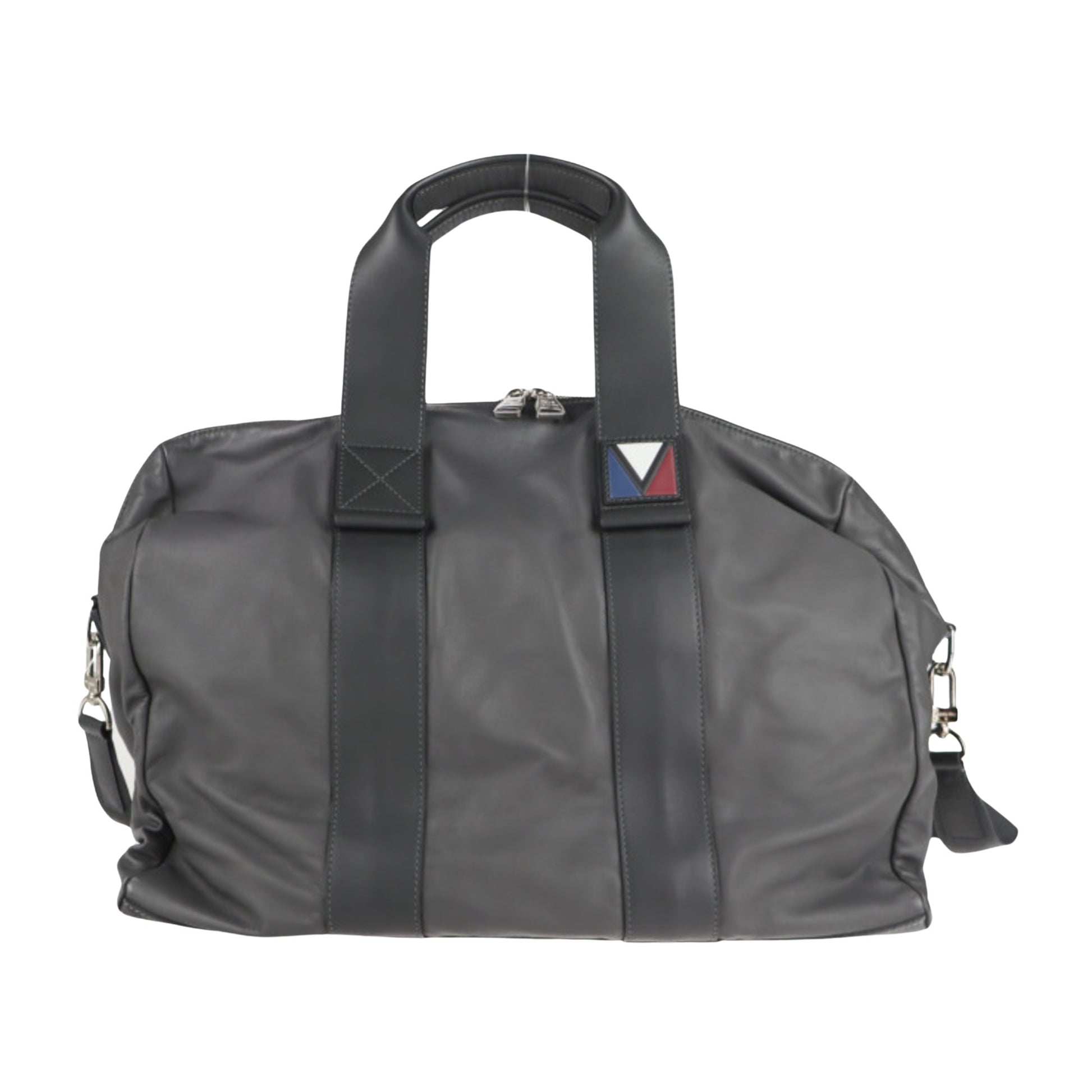 Louis Vuitton Boston, Grey, Leather, travel