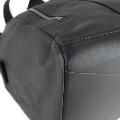 Louis Vuitton Boston, Grey, Leather, travel