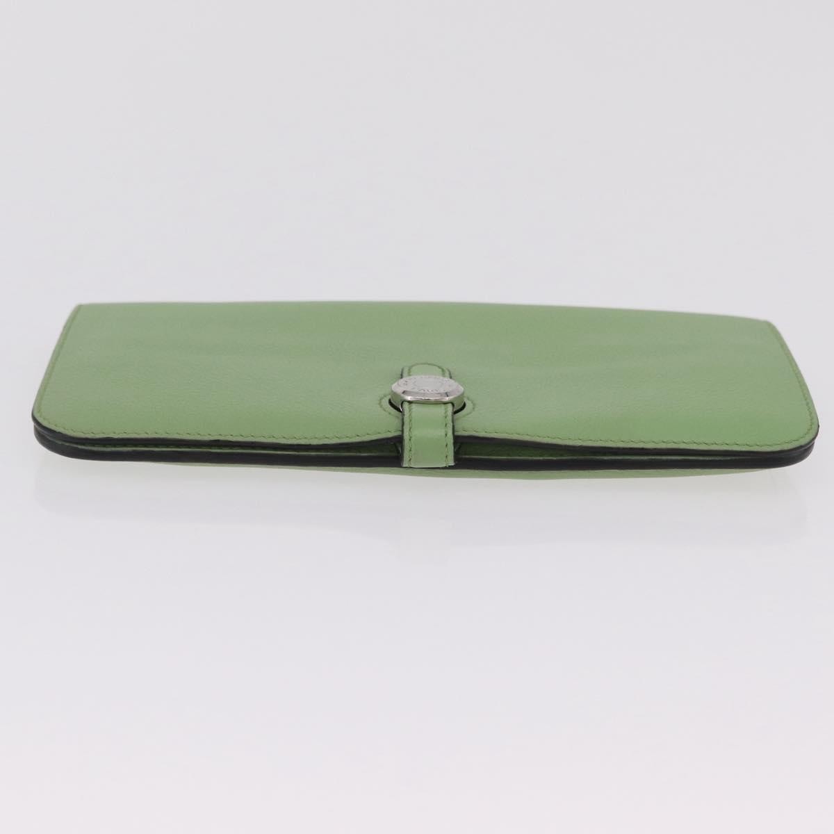 Hermes Dogon Recto Verso Leather, Green, Leather, Wallet