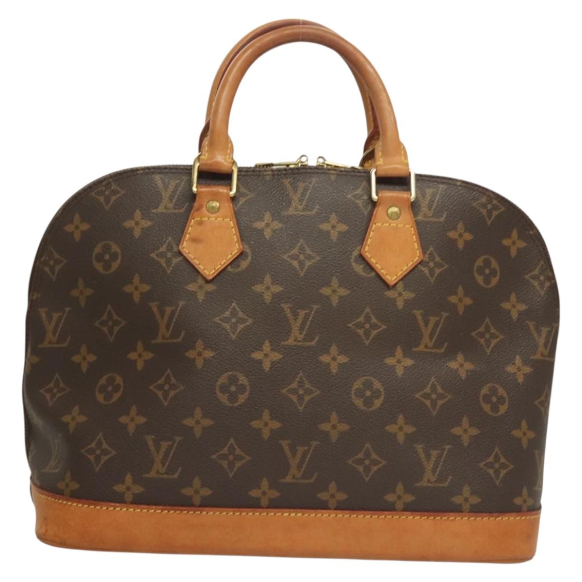 Louis Vuitton Alma Handbag Monogram Canvas, BROWN, CANVAS, Handbag