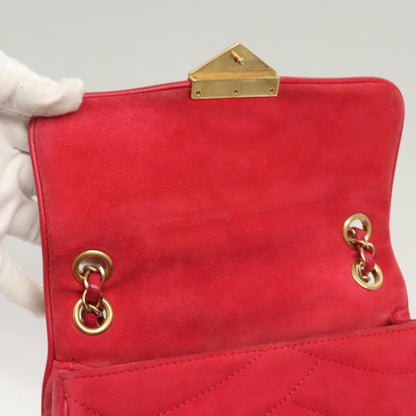 Chanel Pagoda Flap Bag Suede and Lambskin, PINK, SUEDE, Shoulder bag