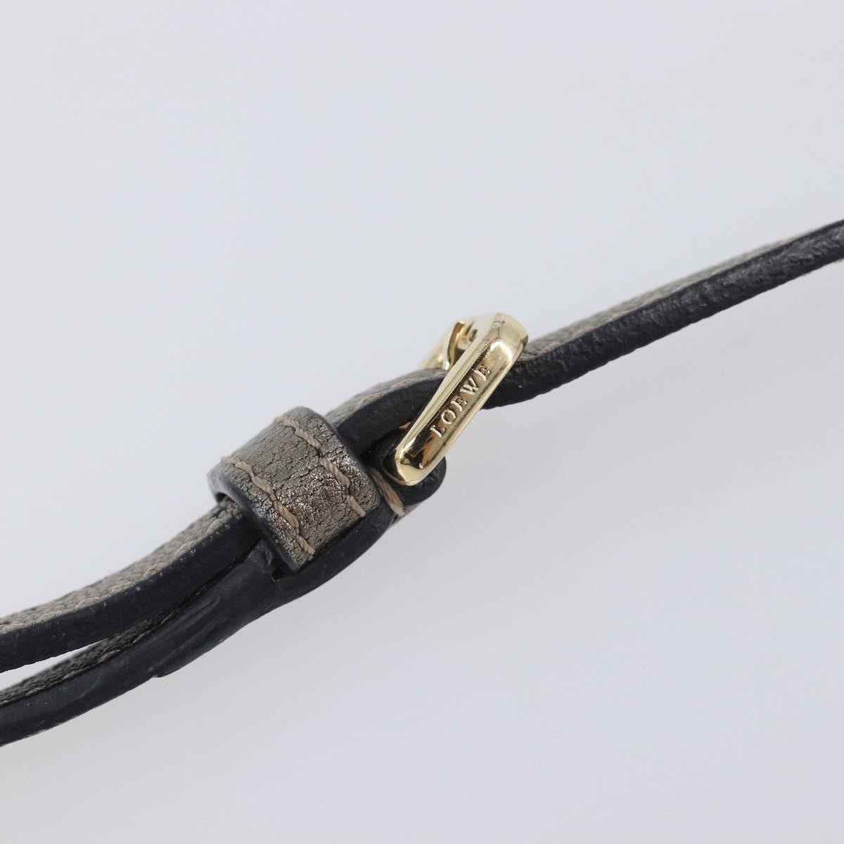 Loewe Front Pocket Leather, Gold, Leather, Crossbody Bag