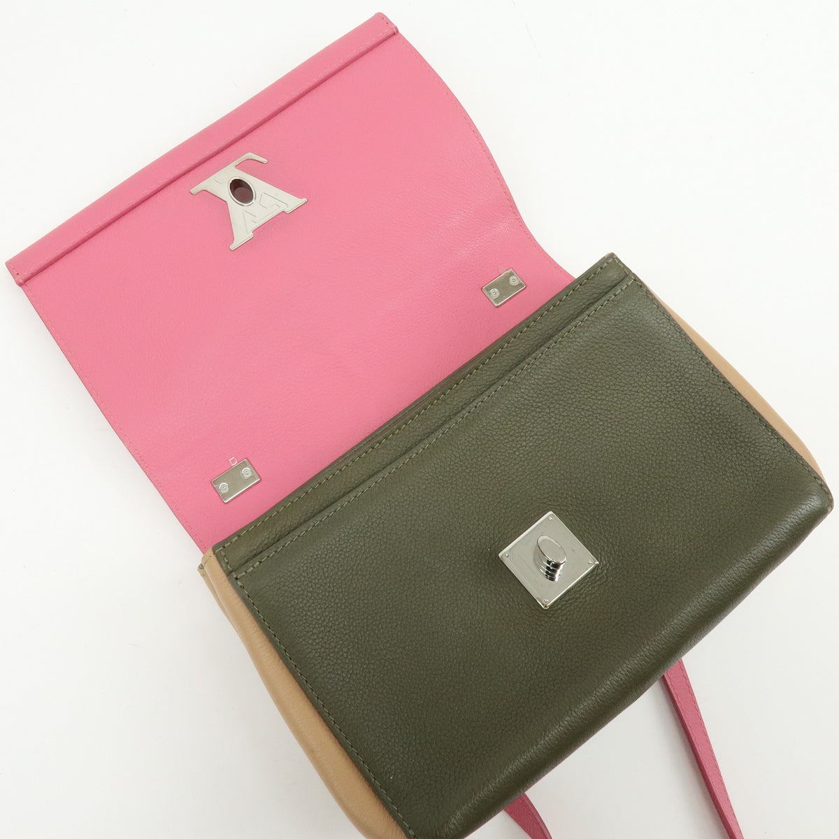Louis Vuitton Lockme II Leather, Pink, Leather, Shoulder Bag