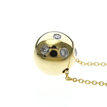 Tiffany & Co. Etoile Ball Pendant 18K Yellow Gold with Platinum and Diamonds, Gold, Yellow Gold, Necklace