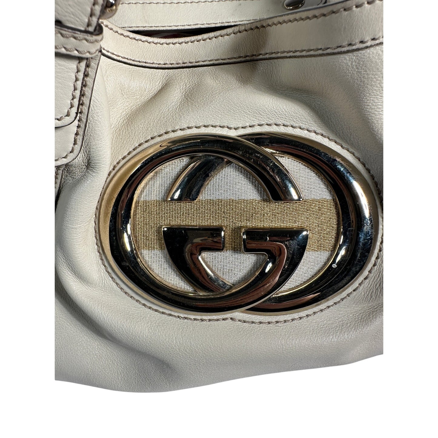 Τσάντα Tote GUCCI Britt από δέρμα μοσχαριού