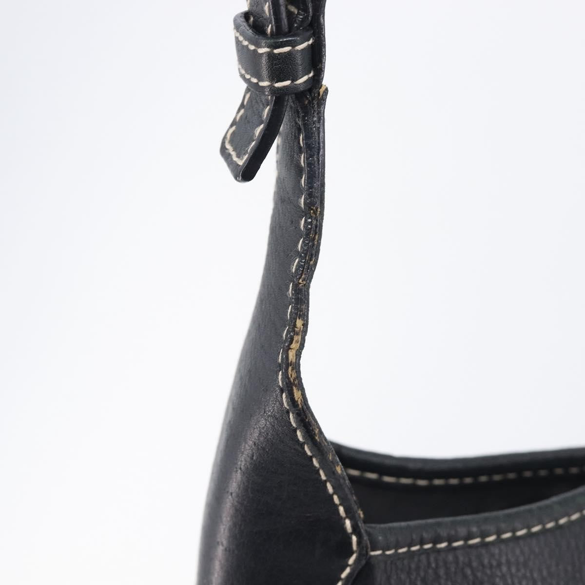 Salvatore Ferragamo Gancini Leather, Black, Leather, Crossbody Bag