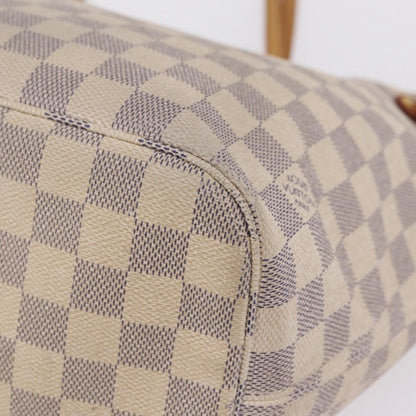 Louis Vuitton Neverfull Damier, White, Canvas, Tote Bag