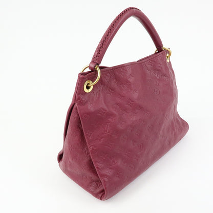 Louis Vuitton Artsy Monogram Empreinte Leather, Burgundy, Leather, Handbag