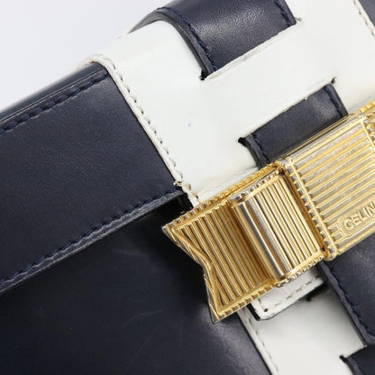 Celine Handbag Leather, Navy, Leather, Handbag