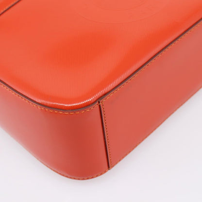 Celine Top Handle Leather, Orange, Leather, Handbag