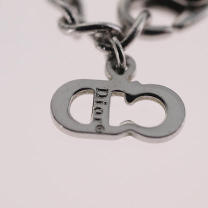 Christian Dior Vintage Logo Pendant Metal, Silver, Metal, Necklace