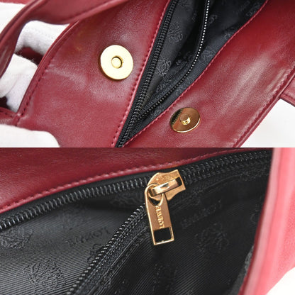 Loewe Anagram Leather, Red, Suede, Tote Bag