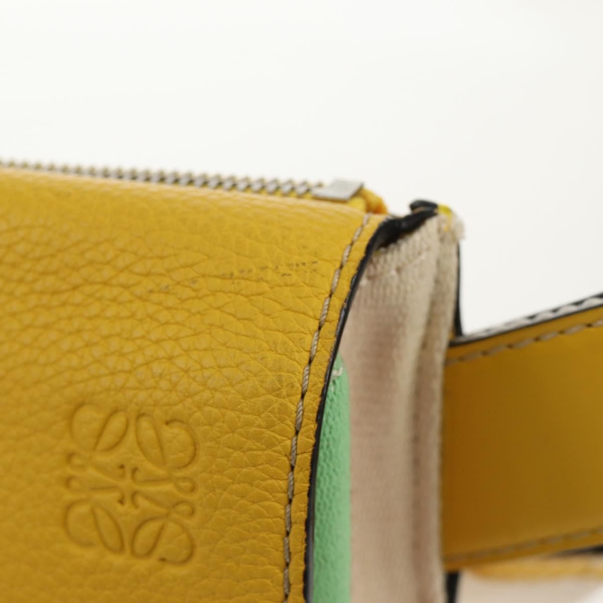 Loewe Military Messenger Leather, Yellow, Leather, Clutch