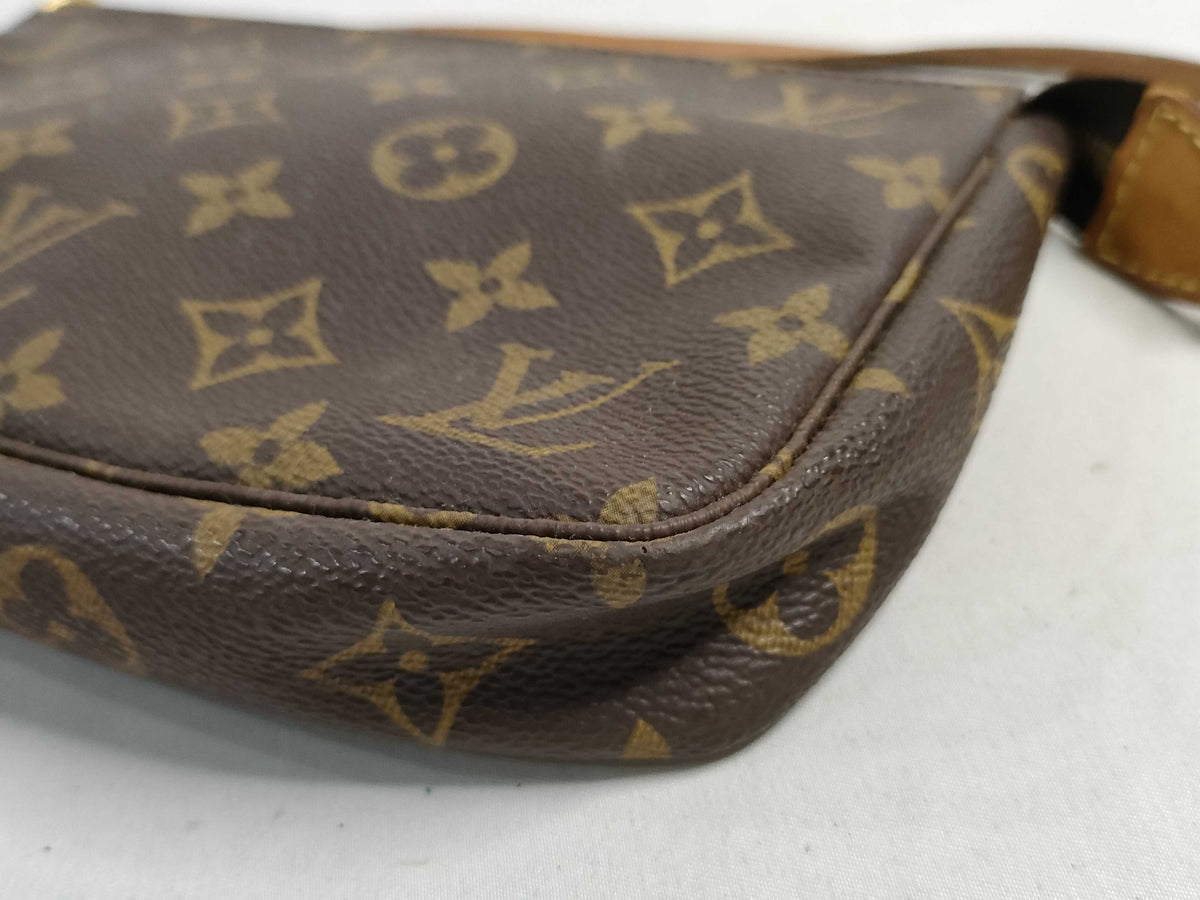 Louis Vuitton Randonnee Pochette Monogram Coated Canvas, Brown, Canvas, Handbag