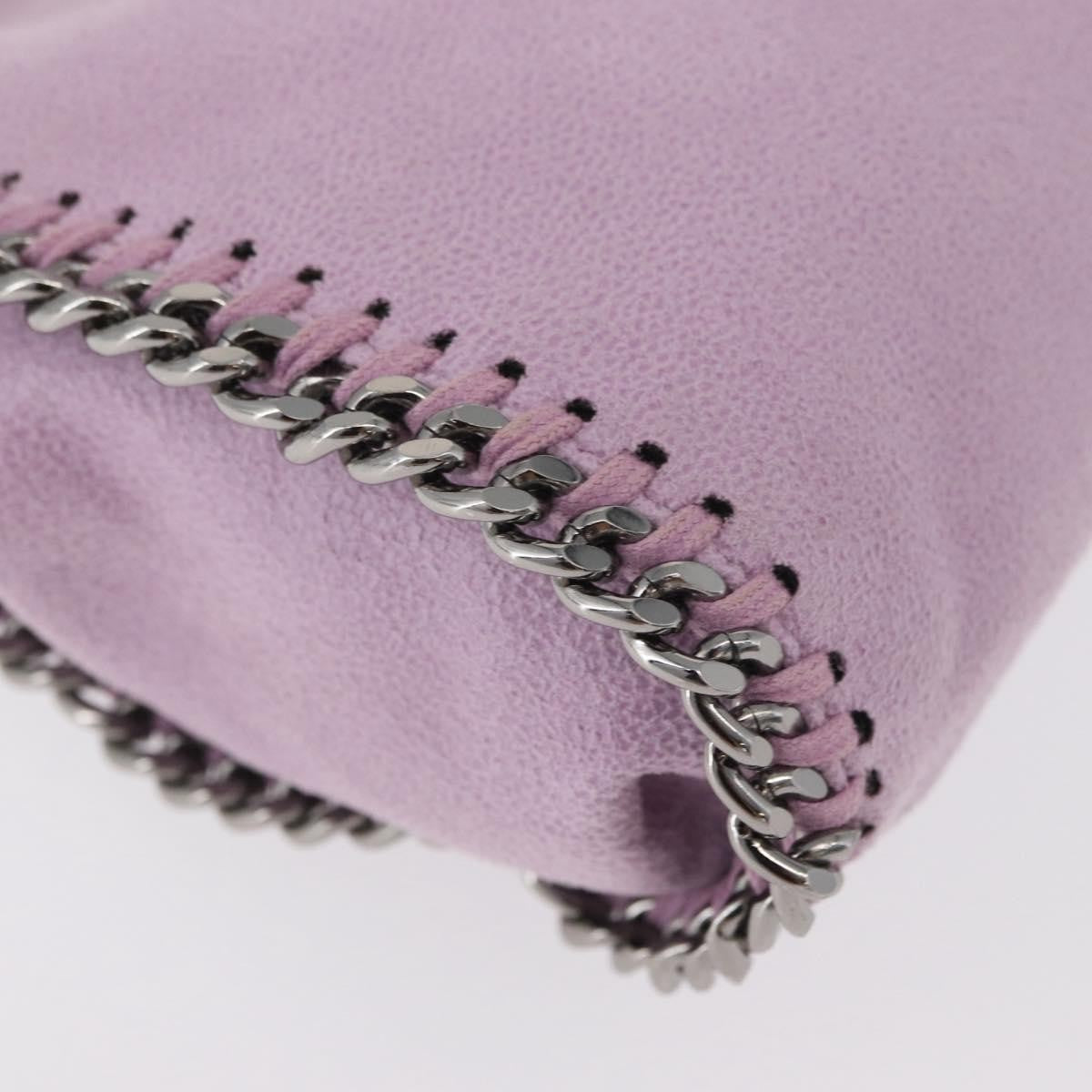 Stella McCartney Falabella Fold Over Shaggy Deer, Pink, Polyester, Crossbody Bag