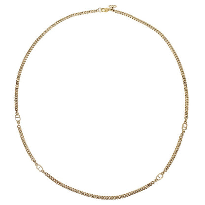 Christian Dior CD Chain Link Metal, Gold, Gold Plated, Necklace