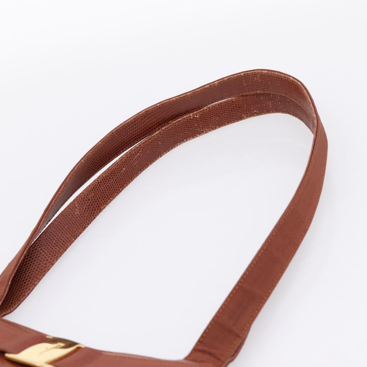 Salvatore Ferragamo Vala tote Embossed Leather, Brown, Leather, Tote Bag