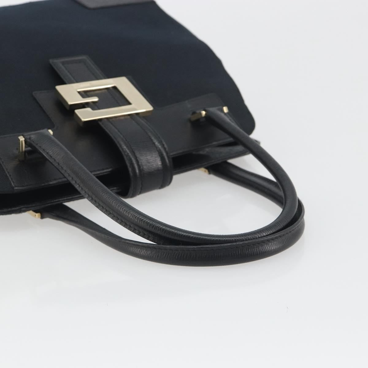 Gucci Vintage G Hobo GG Canvas and Leather, Black, Canvas, Shoulder Bag